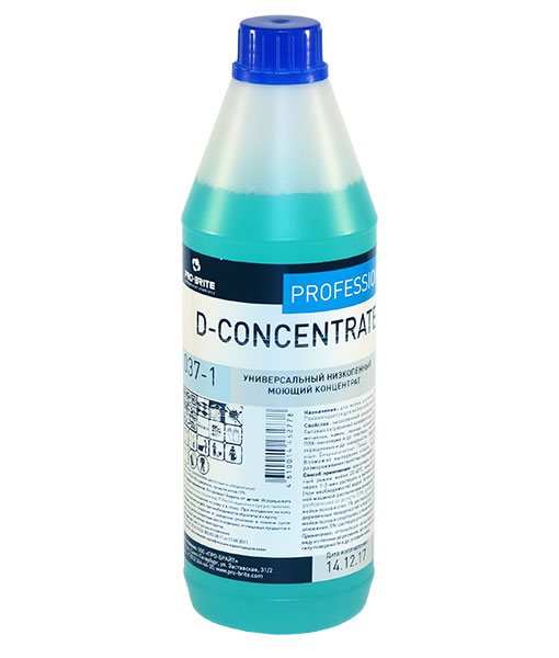 D-CONCENTRATE Низкопенный моющий концентрат для ежедневной и генеральной уборки, 1л