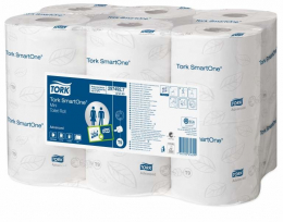 Tork SmartOne туалетная бумага в мини-рулонах, 2 слоя, 620 листов, 12рул/уп