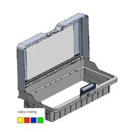 Крышка для верхней секции для Ориго 2, с замком, ключом и с 4 клипсами цветового кодирования