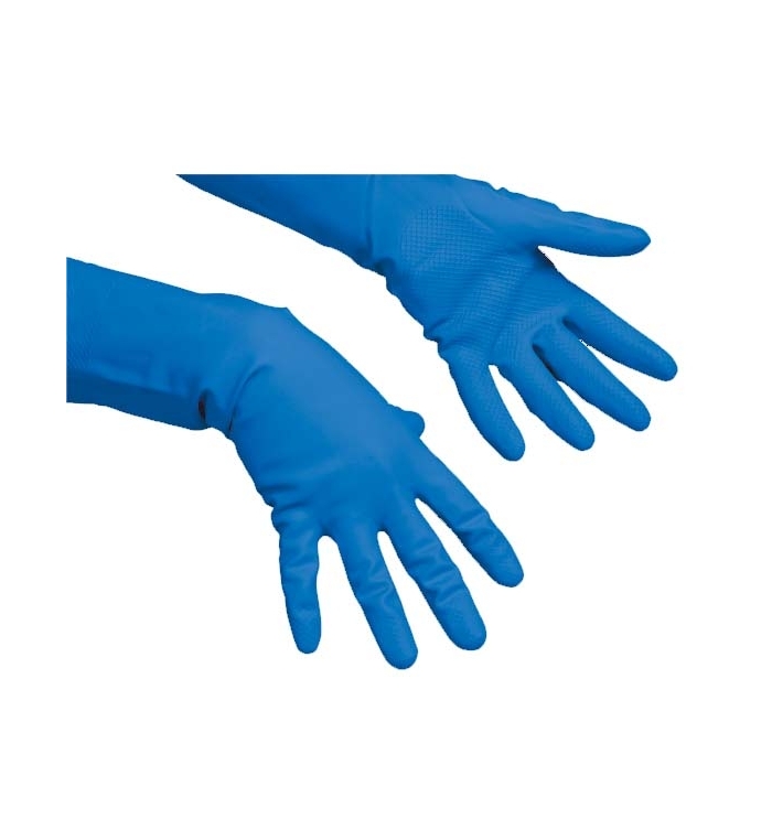 Перчатки латексные Многоцелевые, синий, L