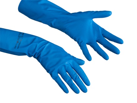 Перчатки нитриловые Комфорт, синий, L