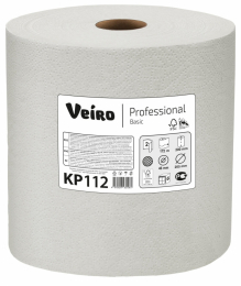Полотенца бумажные в рулонах с ЦВ Veiro Professional Basic, 2 слоя, 172 метра
