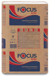 Полотенца в пачках FOCUS EXTRA Z- Сложения, 2 слоя, 200 листов, 12 шт/уп
