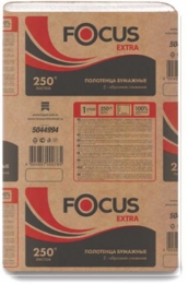 Полотенца в пачках FOCUS Extra Z-Сложения 1 слой, 200 листов, 12шт/уп