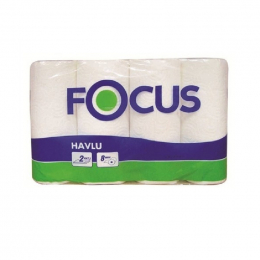 Туалетная бумага в рулонах Focus Economic Choice, 2-слоя, 17 метров, 140 листов, 8 рул/уп