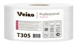 Туалетная бумага в средних рулонах Veiro Professional Comfort, 2 слоя, 170 метров, с перфорацией