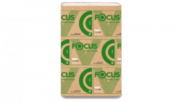 Полотенца в пачках FOCUS Eco V-сложения, 1-сл., 23х20.5 см, 15 пач.*250 лст